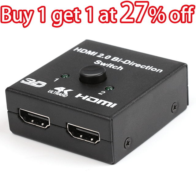 HDMI Bi-Directional Splitter Switch 1 In to 2 Out OR 2 Input 1 Output HDTV PC UK HDMI Bi-Directional Splitter Switch 1 In to 2 Out OR 2 Input 1 Output HDTV PC UK