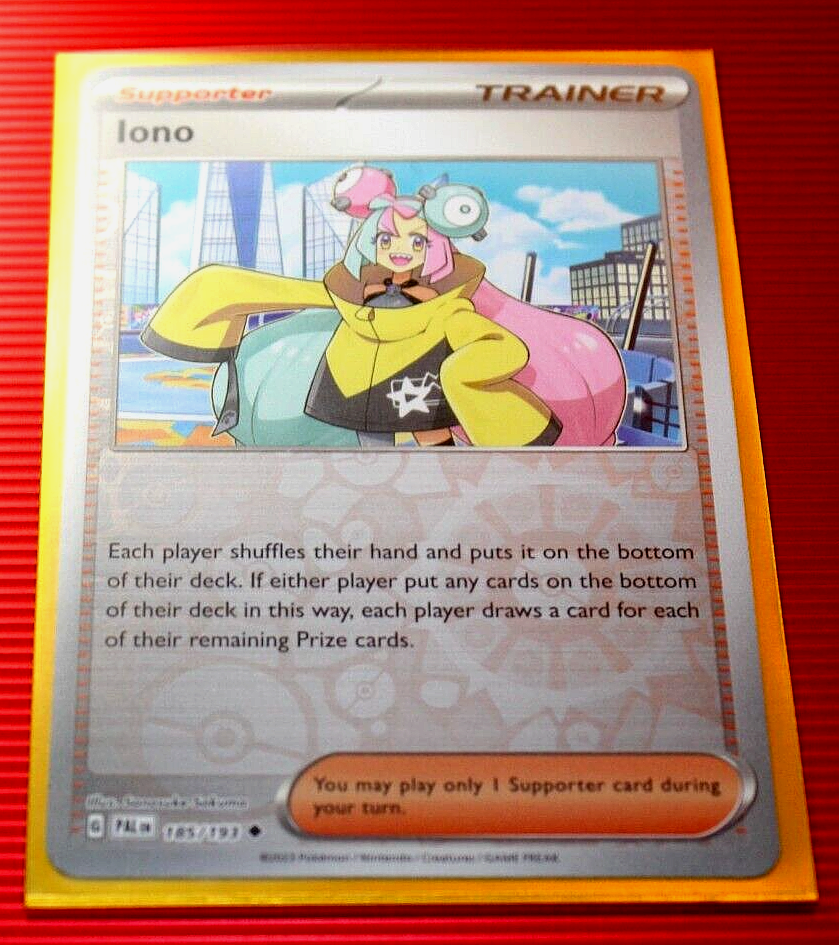 Iono 2023 Supporter Trainer Pokemon *Reverse Holo* Card No. 185
