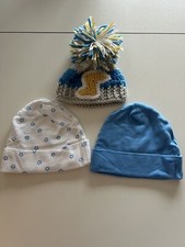 Lot Of 3 Baby Hats Crotchet