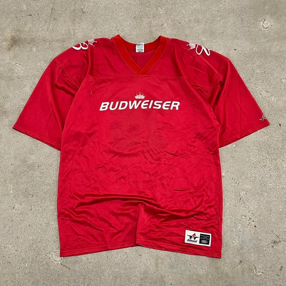 Camiseta de fútbol vintage años 90 Y2K skate grunge cerveza Budweiser XXL Foto 2 de 4