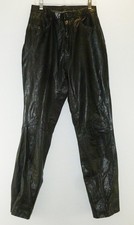 Vintage Wilsons Black Leather Pants Women  s Sz 6 High Waist Straight Leg 80s