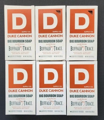 (6) Duke Cannon Big Bourbon Bar Soap for Men 10 oz Buffalo Trace