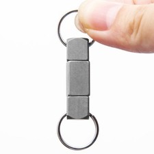 Titanium Alloy Swivel Connector EDC Keychain Link 360 Rotating Ring Clip