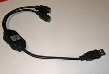 Staples USB to PS/2 Adapter 14" Connects Mouse  Keyboard through USB