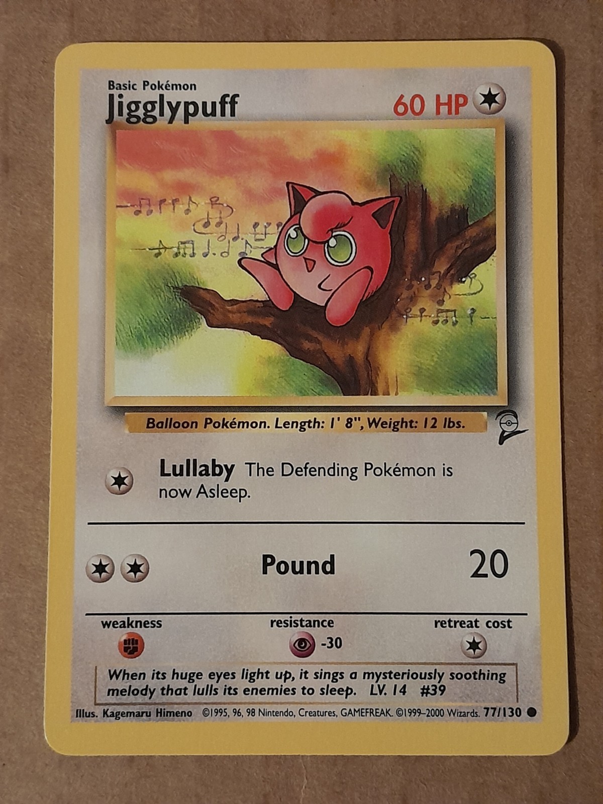 Pokemon Jigglypuff 77/130 Base Set 2 NM See Pictures