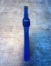 Casio CA53W  8-Digit Calculator Watch Blue Resin Band Day/Date, Alarm Pre-Owned