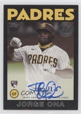 2021 Topps 1986 Baseball Series 2 Black 176/199 Jorge Ona #86B-JON Auto 0cv