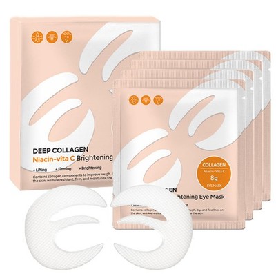 5 Pairs Deep Collagen Eye Patches Mask, E Shape Korean Eye Mask for Dark Circ...