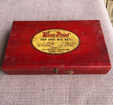 Vtg Blue-point Snap-on Tap Die Set Usa Td-2500 Original Wood Box Kenosha