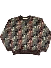 Vintage Jhane Barnes Colorful Geometric Sweater Wool Blend Hong Kong Men’s M