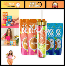 Skinny Boost Tea Kit - 2 Pack with Free Tumbler - Daytime Evening Detox Teas,