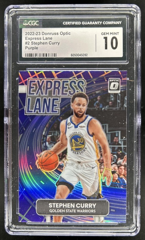 2022-23 Panini Donruss Optic Stephen Curry Express Lane Purple #2 CGC 10