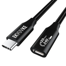 "USB C Extension Cable 6.6 ft, 20Gbps Data Transfer/240WCharging/4K 60Hz Video,