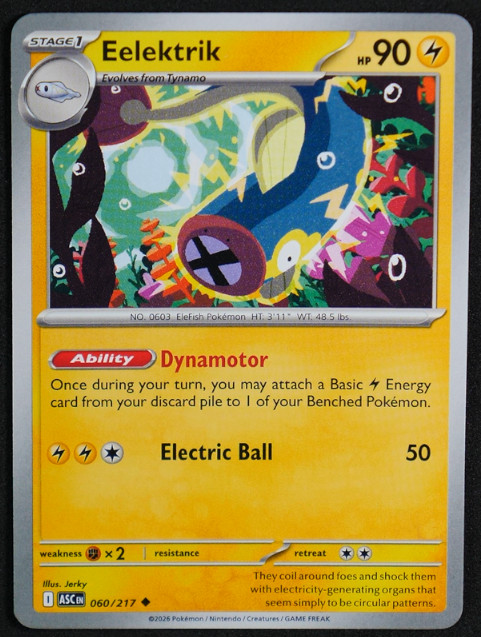 Eelektrik Normal Uncommon #060/217 ME: Ascended Heroes NM