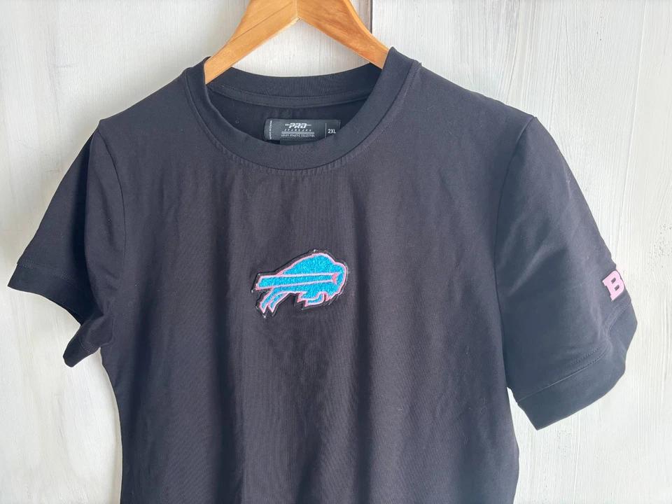 Mini camiseta elástica de fútbol americano profesional estándar Buffalo Bills NFL parche logotipo 2XL Foto 3 de 4