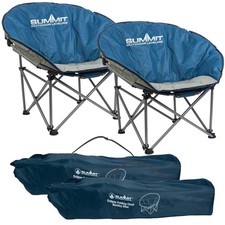 Silla de Camping Eclipse Plegable | Portavasos | Bolsa de Transporte | Juego de 2 | Azul