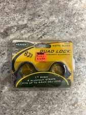 Weaver 1" Scope Rings QD #49047 High Height Matte Finish Quad Lock