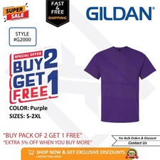 Gildan G200 Ultra Cotton T Shirt BUY 2 GET 1 FREE Blank Plain Casual Unisex Tee.