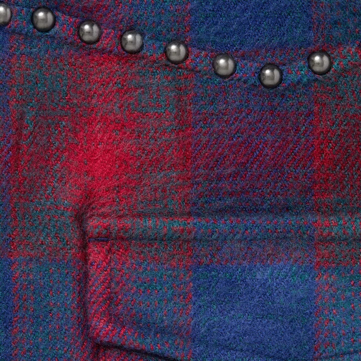 Supreme Studded Shadow Plaid Zip Up Shirt Navy | eBay