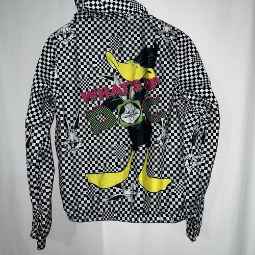 Members Only Looney Tunes Windbreaker Jacket Checkered Flag Size Kids XL 18 - Picture 5 of 7