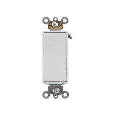 LEVITON 5624-2W DECORA PLUS ROCKER SWITCH, 4-WAY, AC, QUIET, WHITE