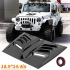 For Jeep Wrangler JK JKU JL JT Air Flow Scoop Hood Vent Bonnet Cover +Reflective