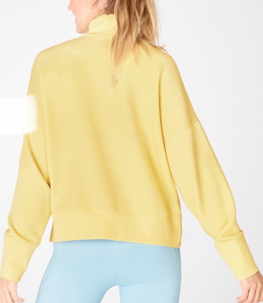 Fabletics Abriella Yellow Half Zip Pullover Sweat… - image 9
