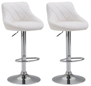 #R147282/2705 2x Barhocker Lazio Kunstleder C weiß Barstuhl Thekenhocker Hocker