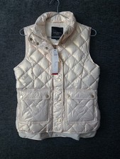 NWT Talbots Quilted Down Puffer Vest Womens PS Pearlized Snap Gold Buttons