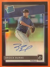 2020 Panini Donruss Optic Brock Burke Rated Rookie Auto Black Prizm /50 #RRS-BB