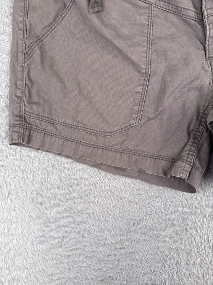 Pantalones Cortos The North Face Para Mujer 12 Gris Algodón Sarga Tela Senderismo Camping Pesca Foto 3 de 4