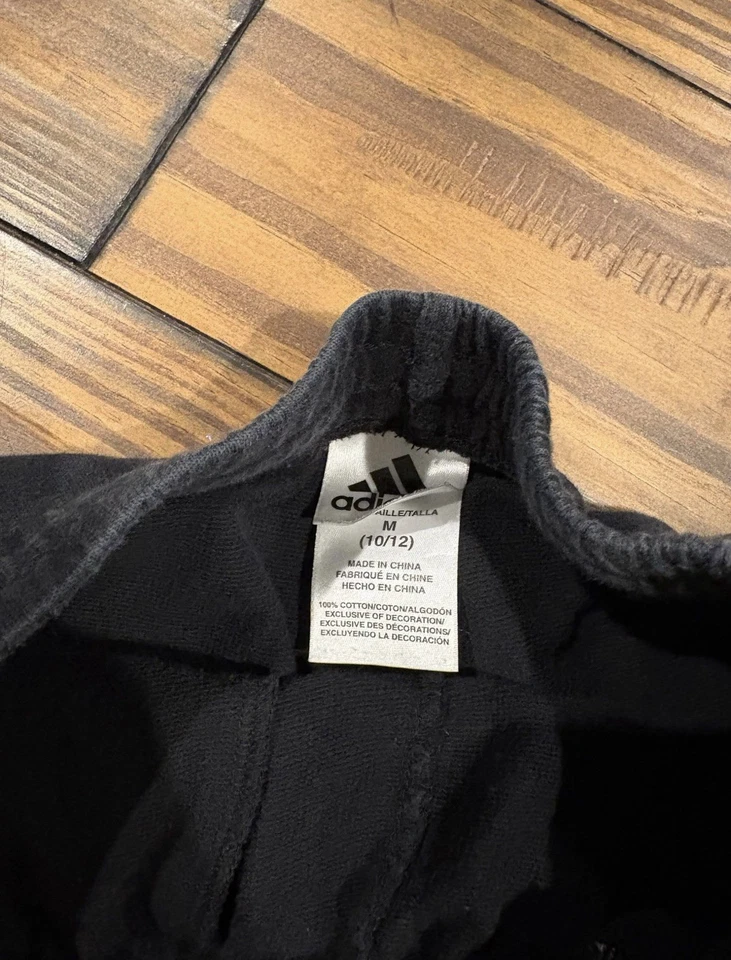 Chicos Adidas Algodón Joggers Blanco y Negro Talla 10/12 Foto 4 de 4