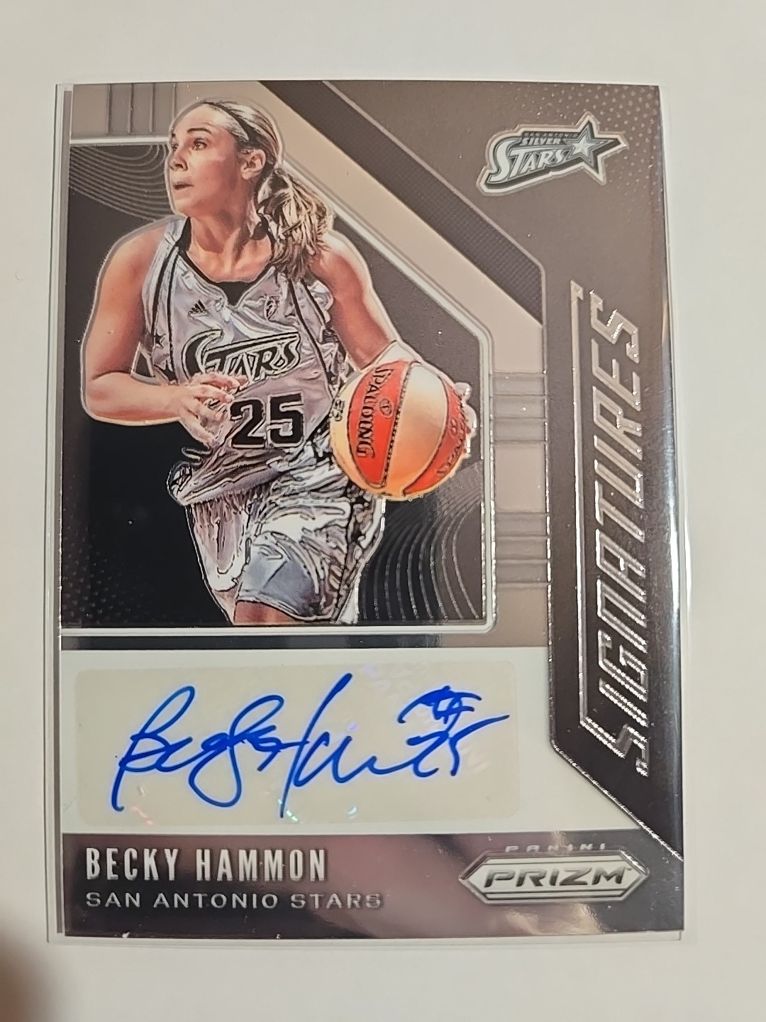 2020 Panini Prizm WNBA Signatures 20 Becky Hammon Auto San Antonio Stars