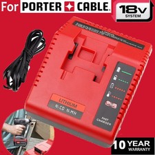 For Porter Cable 18V Lithium-Ion  NiCad NiMh Battery Charger PCXMVC PCMVC PC18B