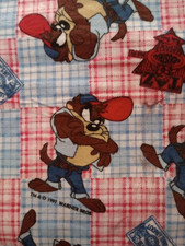 looney tunes cool taz fun fabric character flannel 11 x 10 inch new