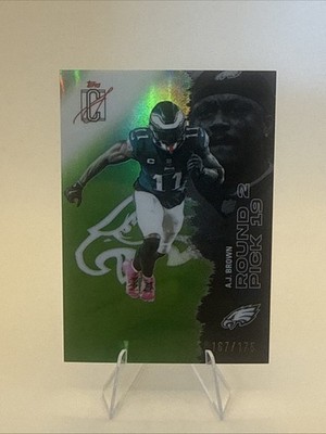 2025 Topps Signature Class #93 A.J. BROWN Lime Green Refractor /175 Eagles