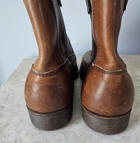 Vintage Red Wing Boots Men's Size 9 E Camel Tan Brown Pull On Cork Sole - Picture 11 of 24