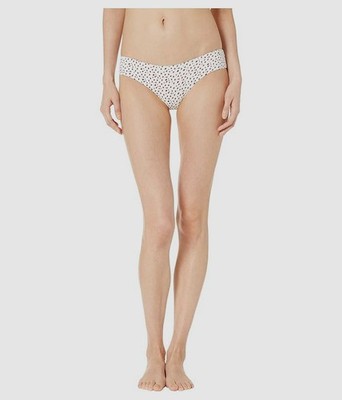 Eberjey Women's White Printed Felix Coco Bikini Bottoms Swimwear Size M