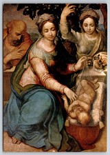 Postcard Barcelona Art Sagrada Familia Painting Pierino Del Vaga Spain Unposted