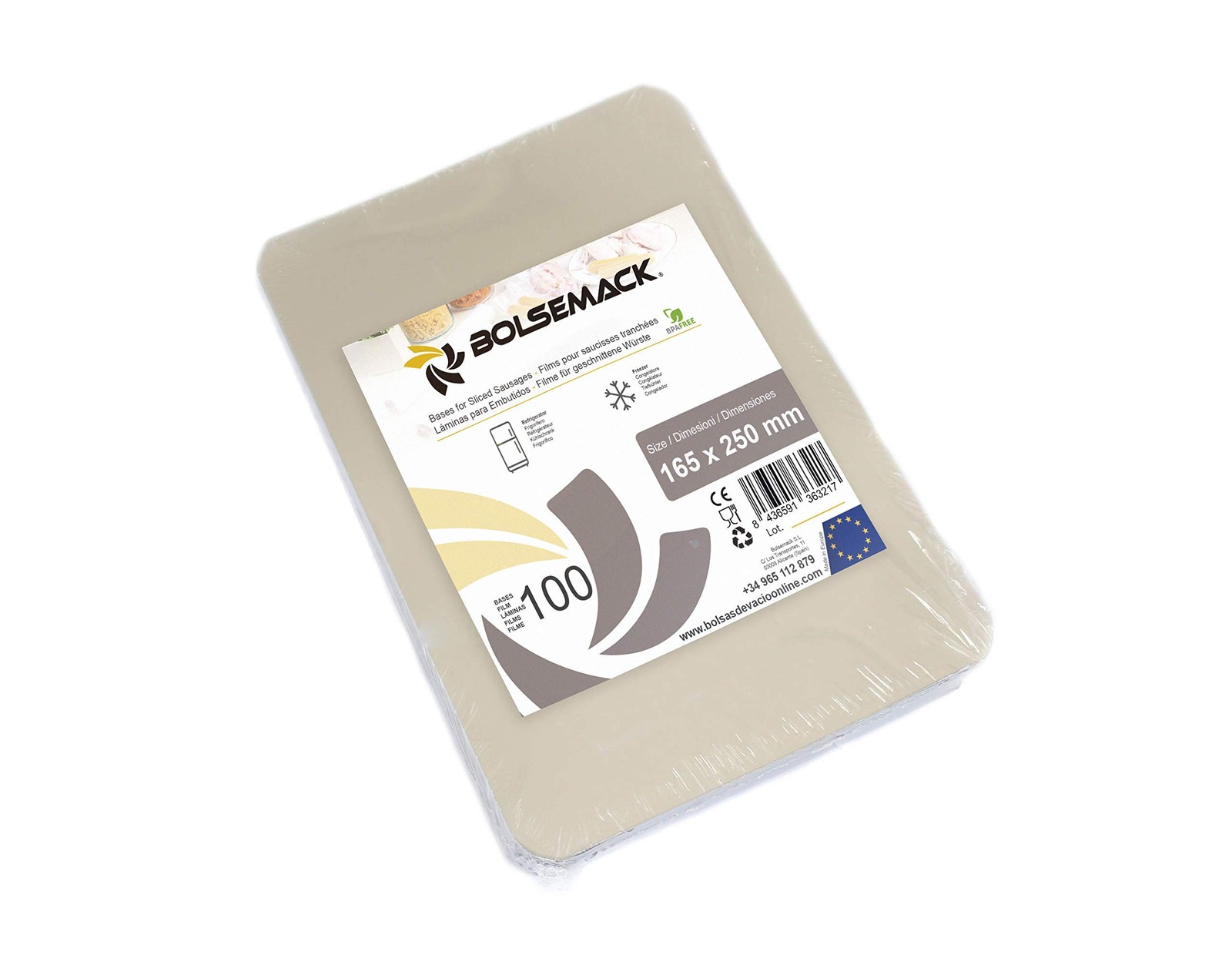 Placca di plastica per affettati 165 x 250 mm (100 pezzi) Trasparente