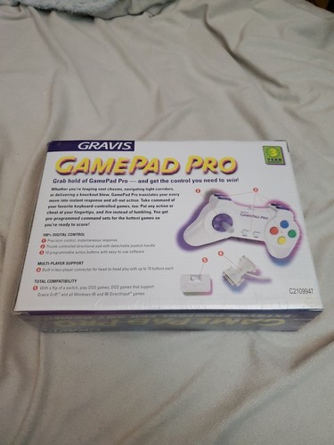 Gravis Gamepad Pro Vintage 1998 Neu Sealed Box Weiß 42021 E Extreme Control Neu - Bild 2 von 6