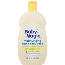 Baby Magic Moisturizing Hair & Body Wash, 16.5 Fl Oz Ounce (Pack of 1) 