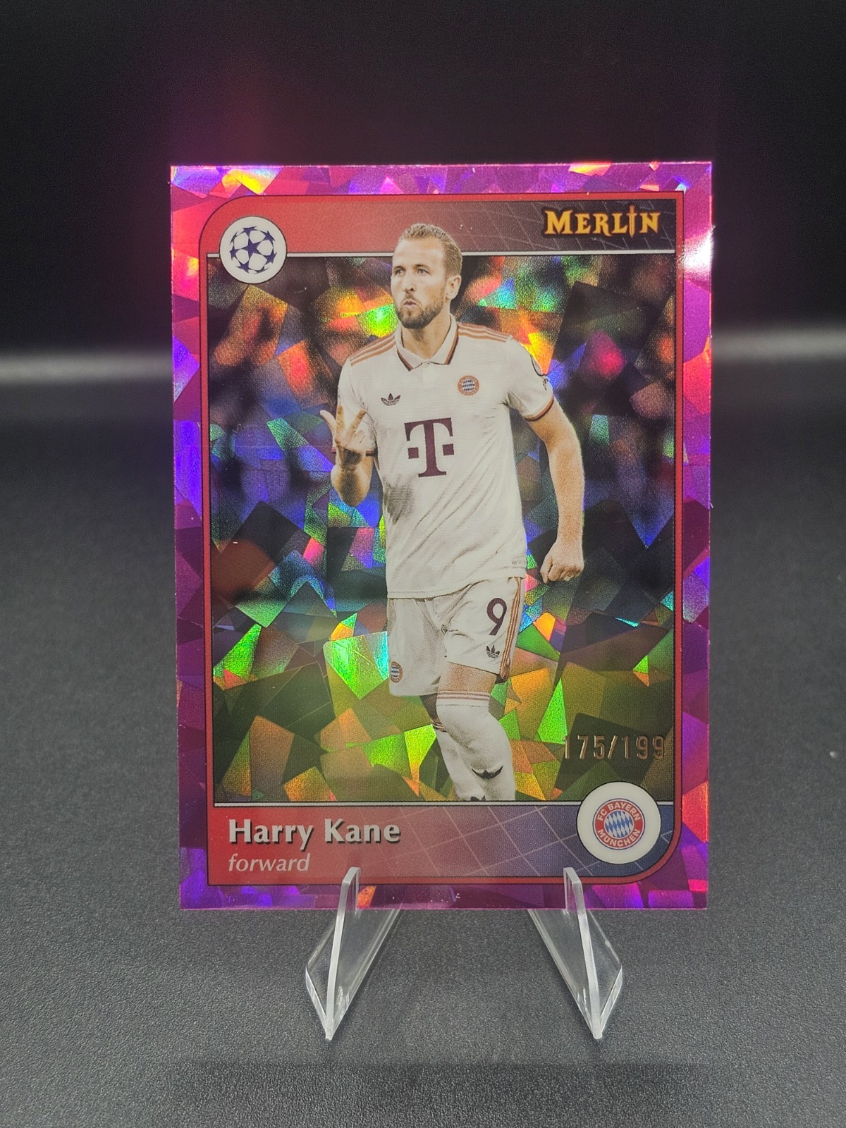 Harry Kane 2024-25 Merlin UEFA Club Competition Pink Atomic /199