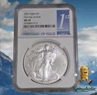2023 $1 American Silver Eagle NGC MS70, First Day of Issue FDOI Label 🔥