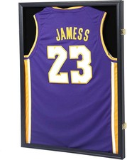Jersey Frame Display Case, Large Lockable Shadow Box Sports Jersey Frame with UV