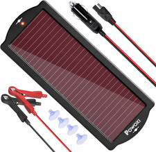 Solar Car Battery Charger with Amorphous Solar Panel for 12V Battery | Solar Bat