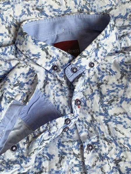 Men Compañeros de Holland Shirt White Cotton 40 /L