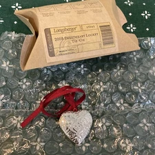 Longaberger Sweetheart True Love Locket Tie On 2008