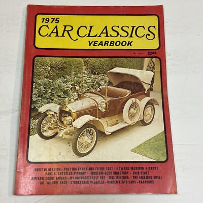 1975 Car Classics Yearbook Magazine Howard Marmon 1929 Stutz 1913 Minerva Snell