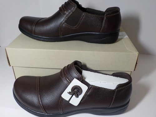 Clarks Cheyn Madi Brown Leather Slip On Shoe 9M - Picture 2 of 9